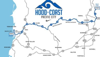 Hood to coast map