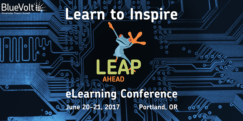 BlueVolt LEAP Ahead eLearning Conference 2017 graphic